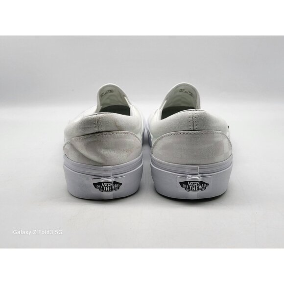 Vans‎ Classic Slip On VN000EYEX1 Wom Shoes Sneakers White Skate Size 8.5 - Picture 6 of 10